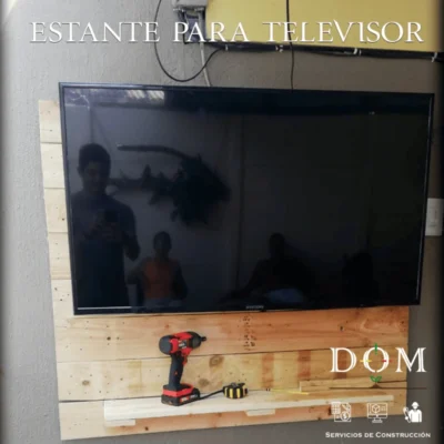 Estante para televisor de madera DOM Servicios y proyectos Guanacaste